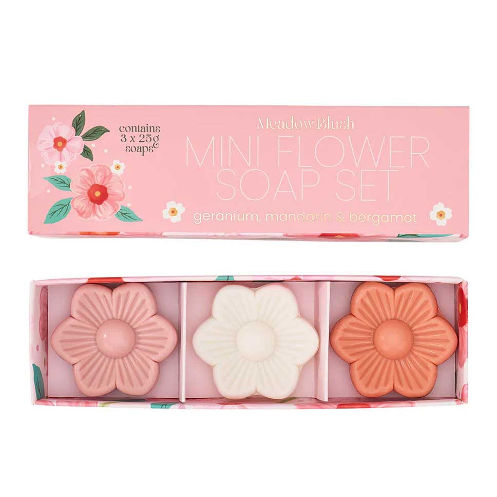 Annabel Trends Mini Bath Soaps - Meadow Blush 3Pc